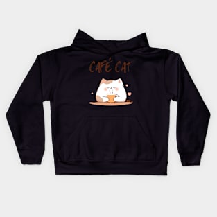 Cafe Cat Kids Hoodie